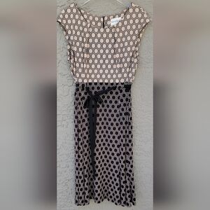 NorthStyle Geometric Pattern crew neck church office dress size 16